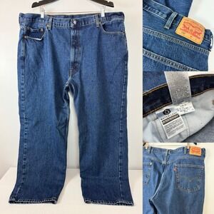 Levis Jeans Mens 48x30 Blue 550 Denim Tapered Leg Cotton‎ Relaxed Fit